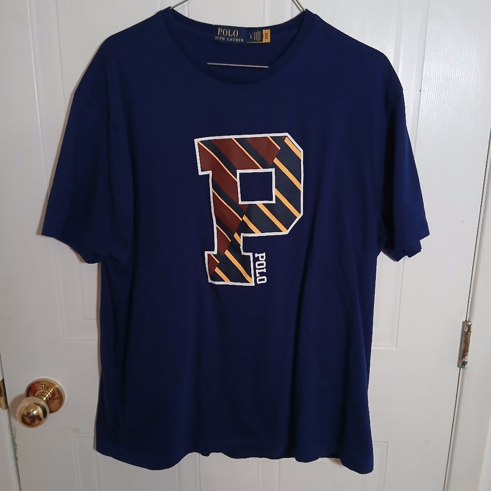 Ralph Lauren Men's Navy Graphic Tee Size L